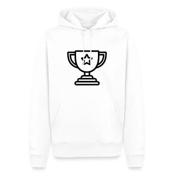 trophée - Sweat à capuche Premium bio Homme - blanc - Devant - Nico (187cm)