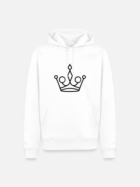 Diadem - Männer Premium Bio Hoodie - Weiß