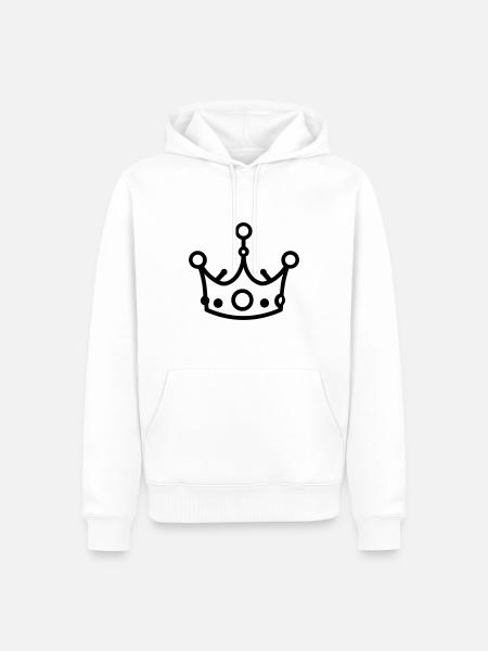 Diadem - Männer Premium Bio Hoodie - Weiß