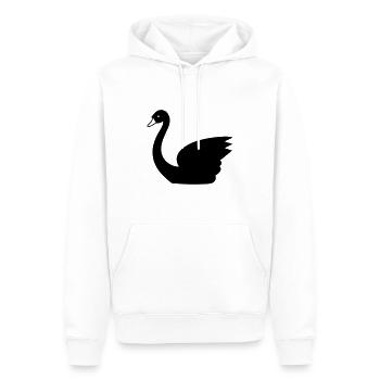 Cygne - Sweat à capuche Premium bio Homme - blanc - Devant - Nico (187cm)