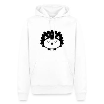 Igel - Männer Premium Bio Hoodie - Weiß - Vorne - Nico (187cm)