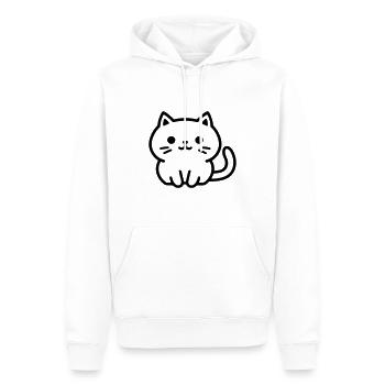 Katze - Männer Premium Bio Hoodie - Weiß - Vorne - Nico (187cm)