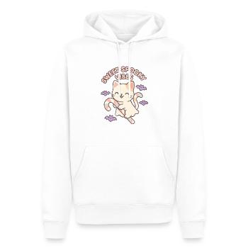 Cadeau de costume de chat d’Halloween - Sweat à capuche Premium bio Homme - blanc - Devant - Nico (187cm)