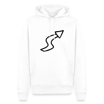 Pfeil Zeichnung Skizze schwarz - Männer Premium Bio Hoodie - Weiß - Vorne - Nico (187cm)