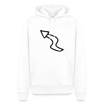 Arrow drawing sketch black - Men’s Premium Organic Hoodie - white - Front - Nico (187cm)