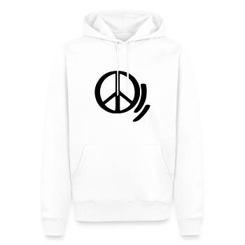 Signe de la Paix Dessin de la Paix Croquis noir - Sweat à capuche Premium bio Homme - blanc - Devant - Nico (187cm)
