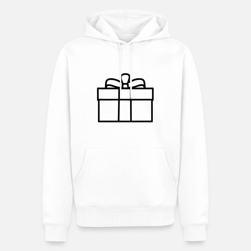 Petite boite cadeau - Sweat à capuche Premium bio Homme - blanc