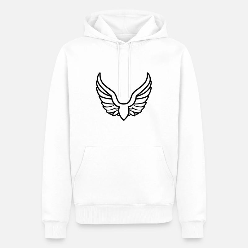 Ailes d'ange - Sweat à capuche Premium bio Homme - blanc