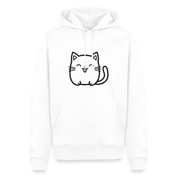 Katze - Männer Premium Bio Hoodie - Weiß - Vorne - Nico (187cm)