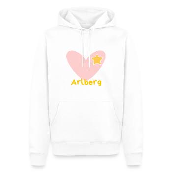 Arlberg - Skireise - Skifahren - Skiurlaub - Männer Premium Bio Hoodie - Weiß - Vorne - Nico (187cm)