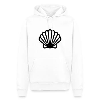 Muschel - Männer Premium Bio Hoodie - Weiß - Vorne - Nico (187cm)