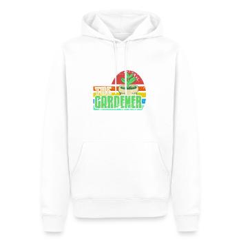 The Gardener Retro Grunge Plant Lover Aesthetic - Männer Premium Bio Hoodie - Weiß - Vorne - Nico (187cm)