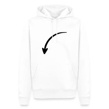 Pfeil Zeichnung Skizze schwarz - Männer Premium Bio Hoodie - Weiß - Vorne - Nico (187cm)