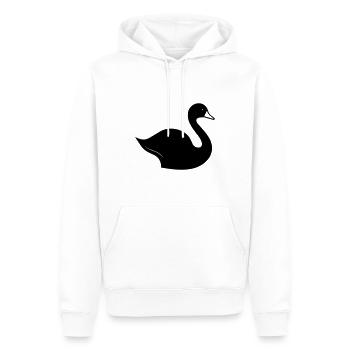 Cygne - Sweat à capuche Premium bio Homme - blanc - Devant - Nico (187cm)