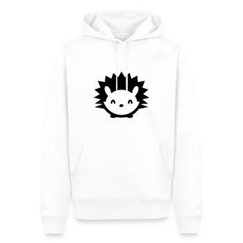 Igel - Männer Premium Bio Hoodie - Weiß - Vorne - Nico (187cm)