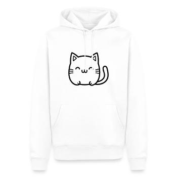 Katze - Männer Premium Bio Hoodie - Weiß - Vorne - Nico (187cm)