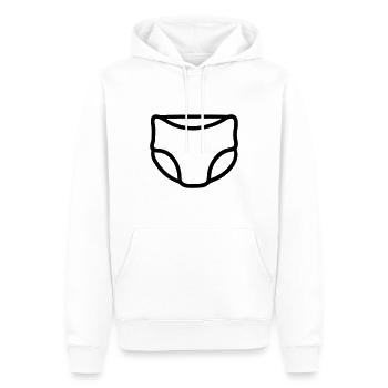 Couche - Sweat à capuche Premium bio Homme - blanc - Devant - Nico (187cm)
