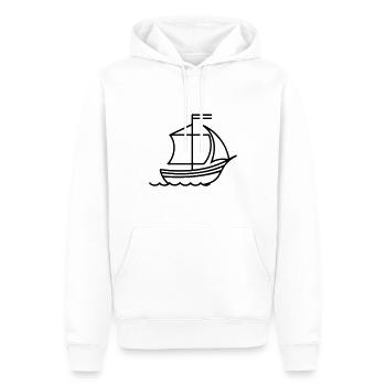 Piratenschiff - Männer Premium Bio Hoodie - Weiß - Vorne - Nico (187cm)