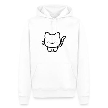 Katze - Männer Premium Bio Hoodie - Weiß - Vorne - Nico (187cm)
