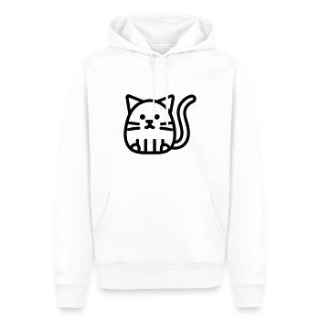 Katze - Männer Premium Bio Hoodie - Weiß - Vorne - Nico (187cm)