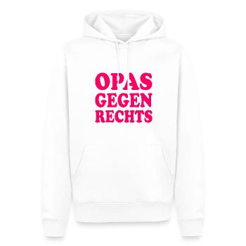 Opas gegen rechts - Männer Premium Bio Hoodie - Weiß - Vorne - Nico (187cm)