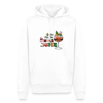 christmas, wein weihnachten, rotwein lustig wine - Männer Premium Bio Hoodie - Weiß - Vorne - Nico (187cm)