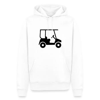 Golfwagen - Männer Premium Bio Hoodie - Weiß - Vorne - Nico (187cm)