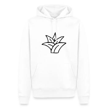 Plant drawing nature sketch black - Men’s Premium Organic Hoodie - white - Front - Nico (187cm)