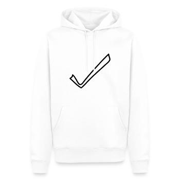 Crochet Emoji Esquisse Dessin Noir - Sweat à capuche Premium bio Homme - blanc - Devant - Nico (187cm)