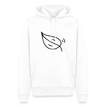 Pflanze Zeichnung Natur Skizze schwarz - Männer Premium Bio Hoodie - Weiß - Vorne - Nico (187cm)