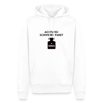Paketdienst Paketzusteller Lieferdienst Paketboten - Männer Premium Bio Hoodie - Weiß - Vorne - Nico (187cm)