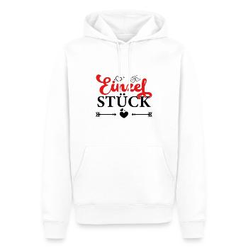 Einzelstück - Männer Premium Bio Hoodie - Weiß - Vorne - Nico (187cm)
