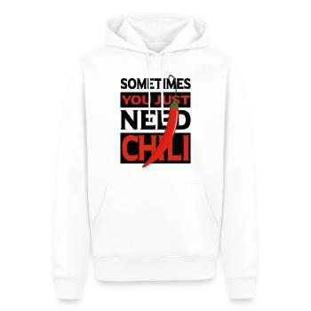 Sometimes you just need Chili - Trend Shirt - Cool - Männer Premium Bio Hoodie - Weiß - Vorne - Nico (187cm)