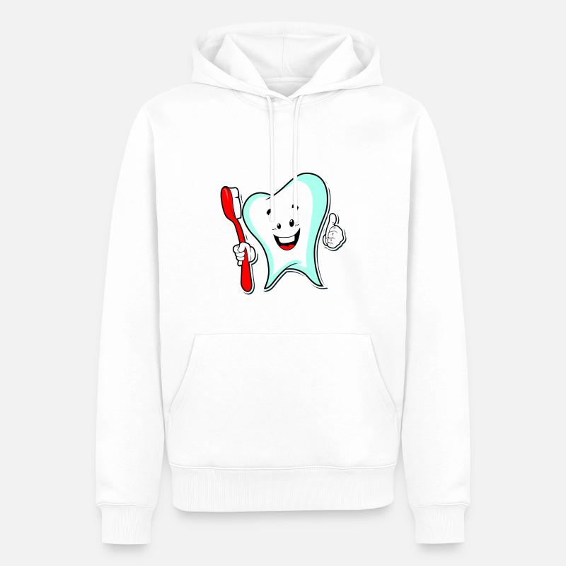 zahn - Männer Premium Bio Hoodie - Weiß