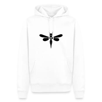 Libelle - Männer Premium Bio Hoodie - Weiß - Vorne - Nico (187cm)