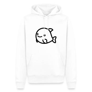 Delfin - Männer Premium Bio Hoodie - Weiß - Vorne - Nico (187cm)