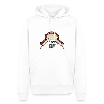 Joyeux Noël, Noël, vacances, jours fériés - Sweat à capuche Premium bio Homme - blanc - Devant - Nico (187cm)