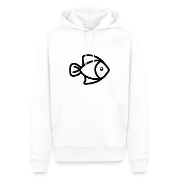 Fisch - Männer Premium Bio Hoodie - Weiß - Vorne - Nico (187cm)