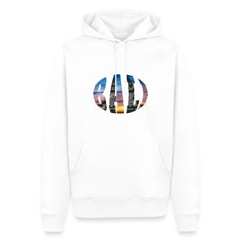 Bali - Indonesien - Männer Premium Bio Hoodie - Weiß - Vorne - Nico (187cm)