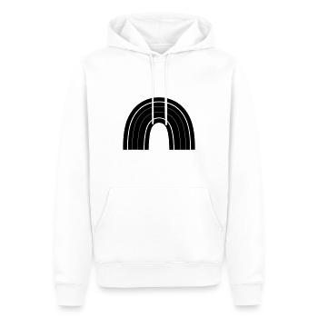 Arc en ciel - Sweat à capuche Premium bio Homme - blanc - Devant - Nico (187cm)