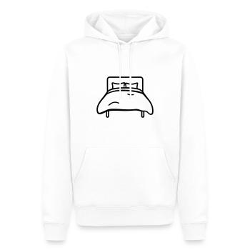 lit - Sweat à capuche Premium bio Homme - blanc - Devant - Nico (187cm)