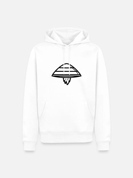 flying saucer - Men’s Premium Organic Hoodie - white