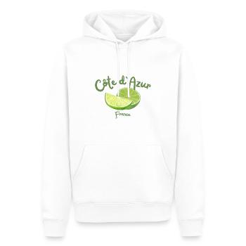 Côte d'Azur - Saint Tropez - Holidays - France - Men’s Premium Organic Hoodie - white - Front - Nico (187cm)