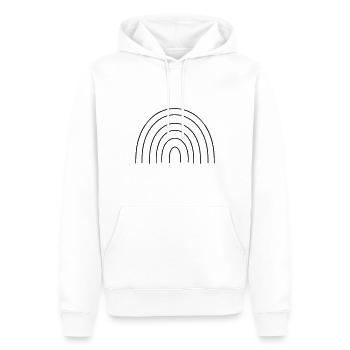 Arc en ciel - Sweat à capuche Premium bio Homme - blanc - Devant - Nico (187cm)