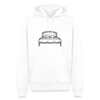 lit - Sweat à capuche Premium bio Homme - blanc - Devant - Nico (187cm)