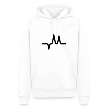 Puls, Herzschlag - Männer Premium Bio Hoodie - Weiß - Vorne - Nico (187cm)