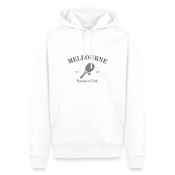 Melbourne - Tennis - Tennisturnier - Australien - Männer Premium Bio Hoodie - Weiß - Vorne - Nico (187cm)