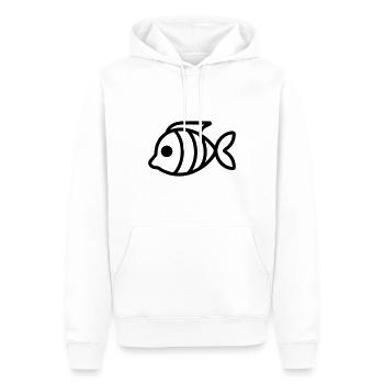 Fisch - Männer Premium Bio Hoodie - Weiß - Vorne - Nico (187cm)
