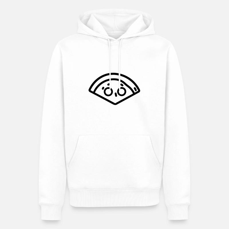 part de pizza - Sweat à capuche Premium bio Homme - blanc