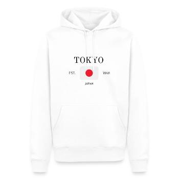 Tokyo - Japan - Tokyo - Souvenir - Gift - Men’s Premium Organic Hoodie - white - Front - Nico (187cm)
